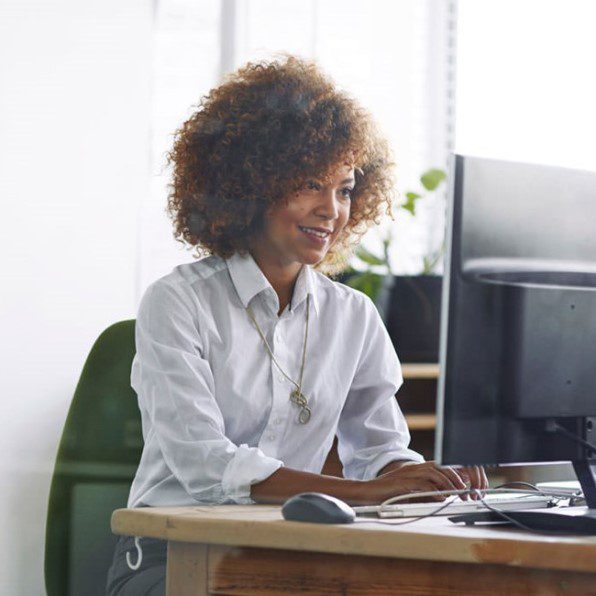 Female agent at the office