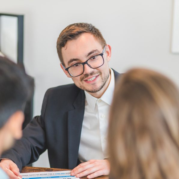 Man talking in meeting